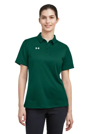 Under Armour Womens Tech Moisture Wicking Short Sleeve Polo Shirt - Forest Green