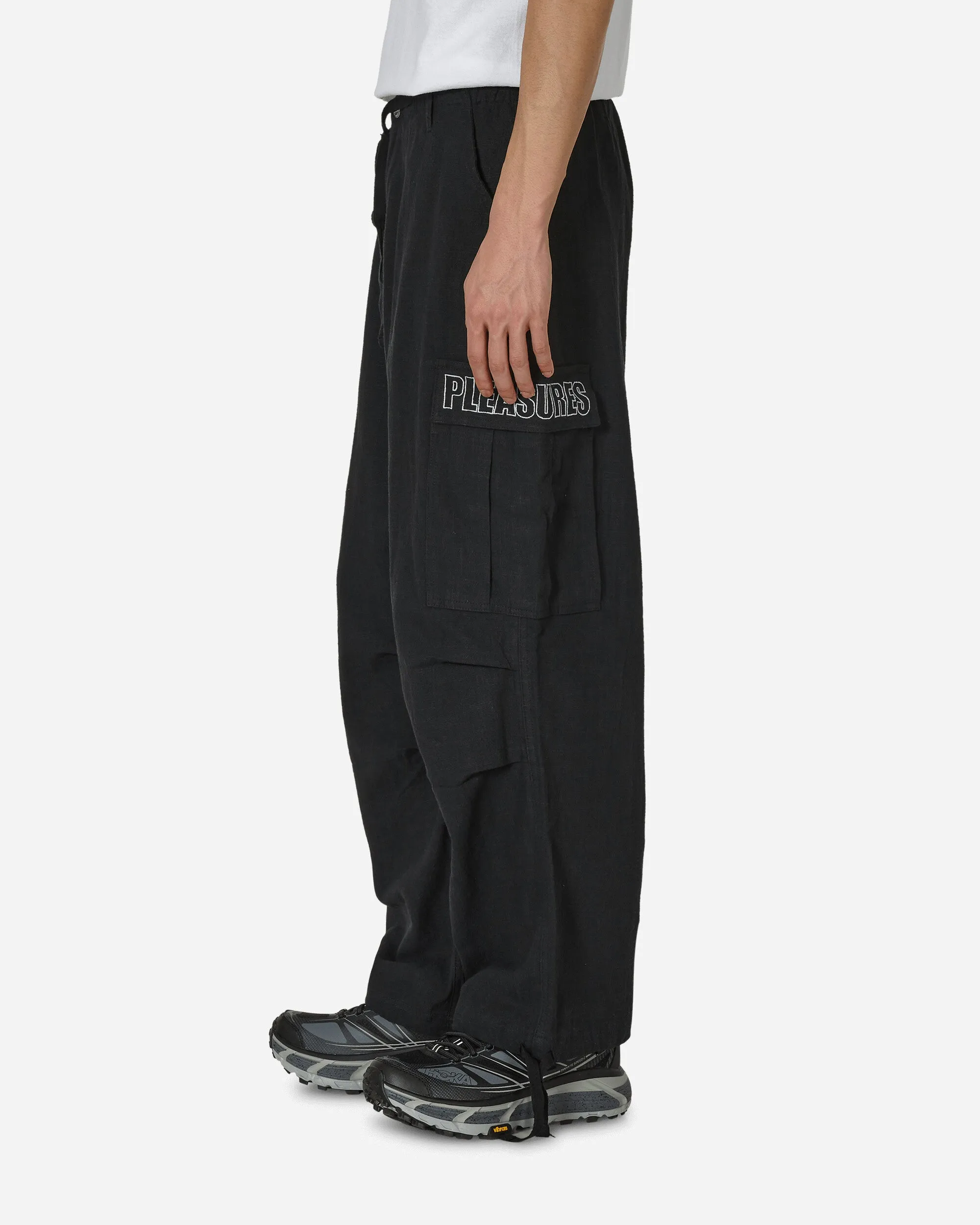 Visitor Wide Cargo Pants Black