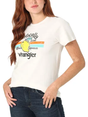 Womens Crewneck Knit Graphic T-Shirt