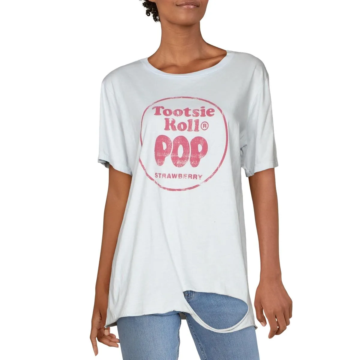 Womens Cut-Out Graphic T-Shirt