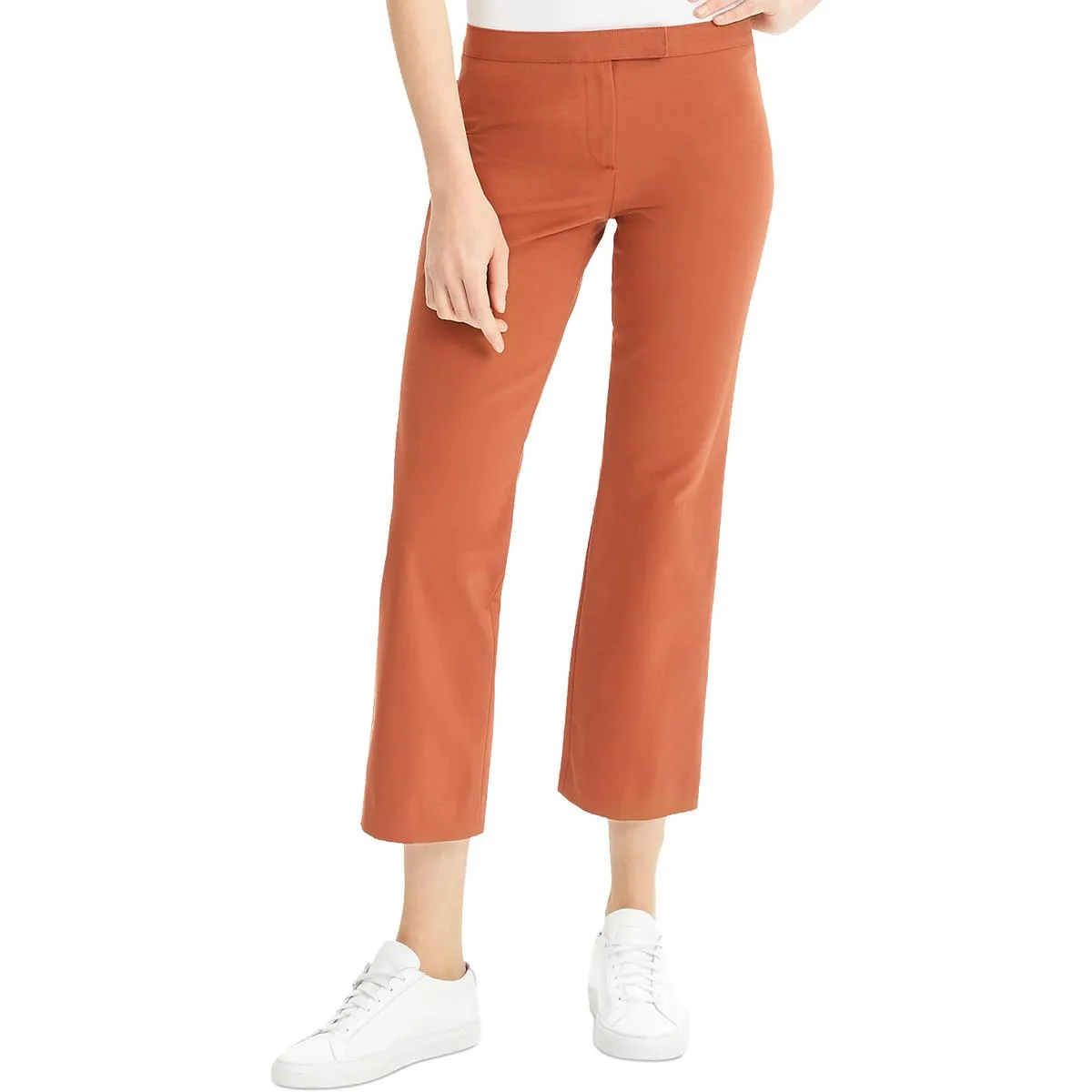 Womens Flare Stretch Cropped Pants