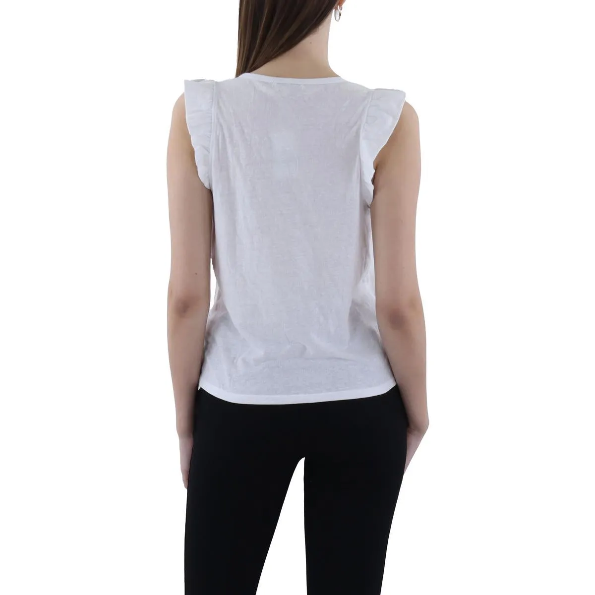 Womens Flutter Crewneck Tank Top
