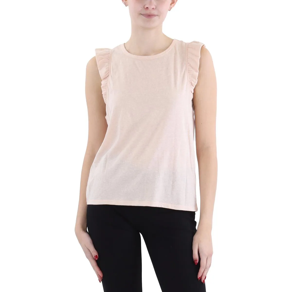 Womens Flutter Crewneck Tank Top
