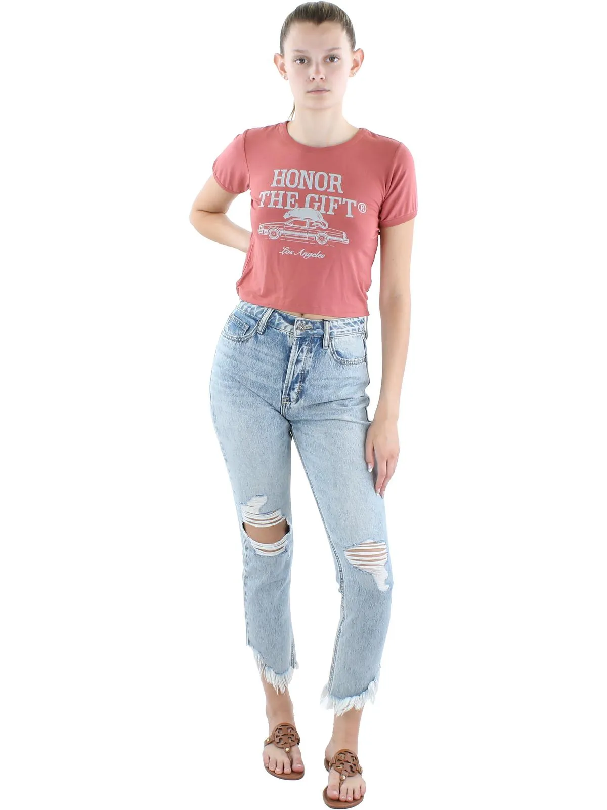 Womens Graphic Rayon Graphic T-Shirt