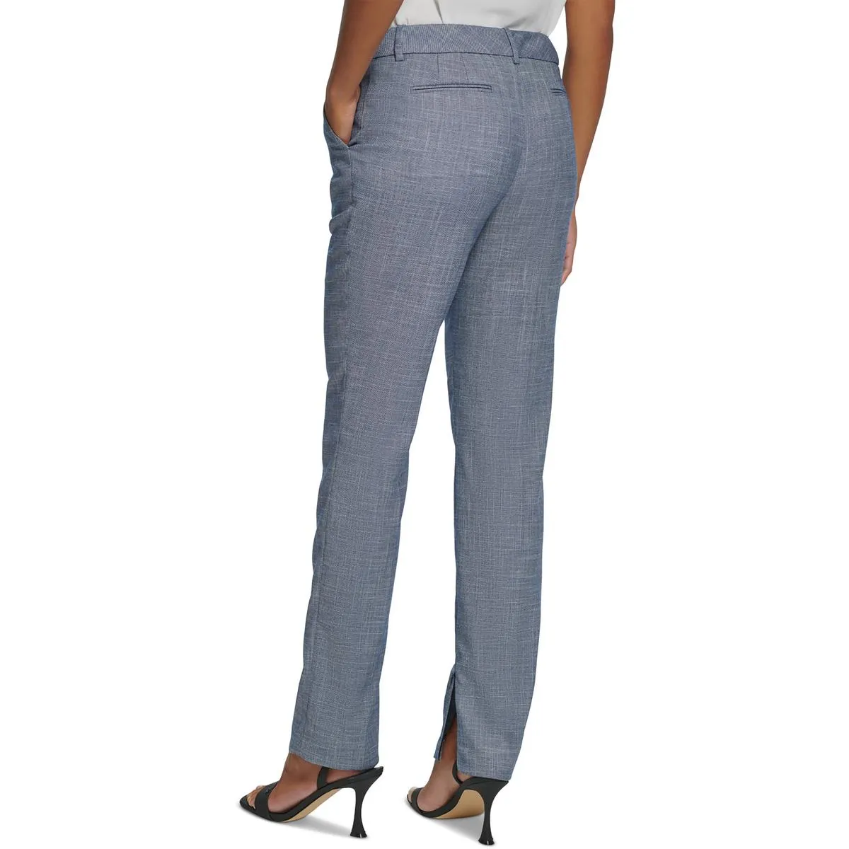 Womens High Rise Ankle Straight Leg Pants