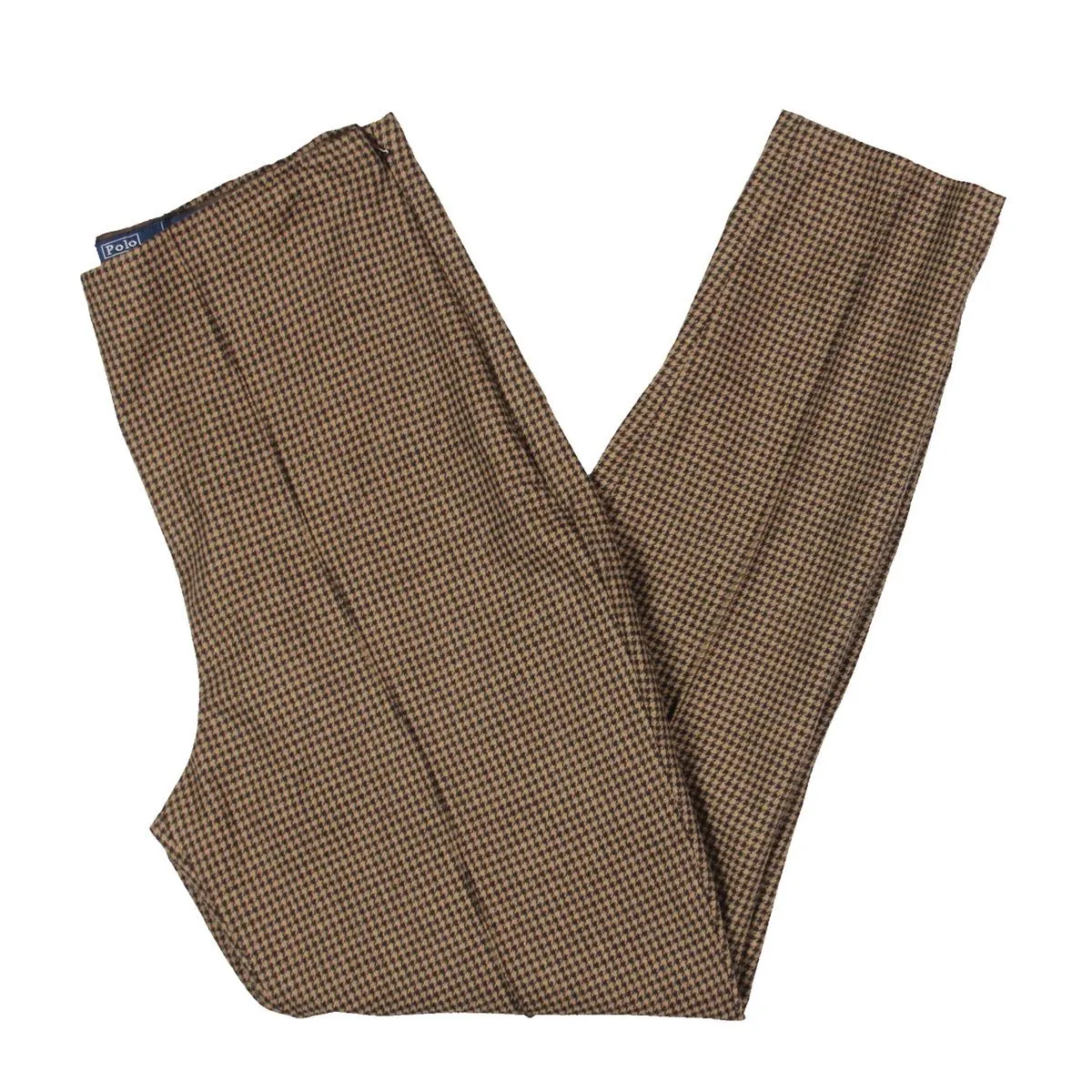 Womens High Rise Houndstooth Cropped Pants