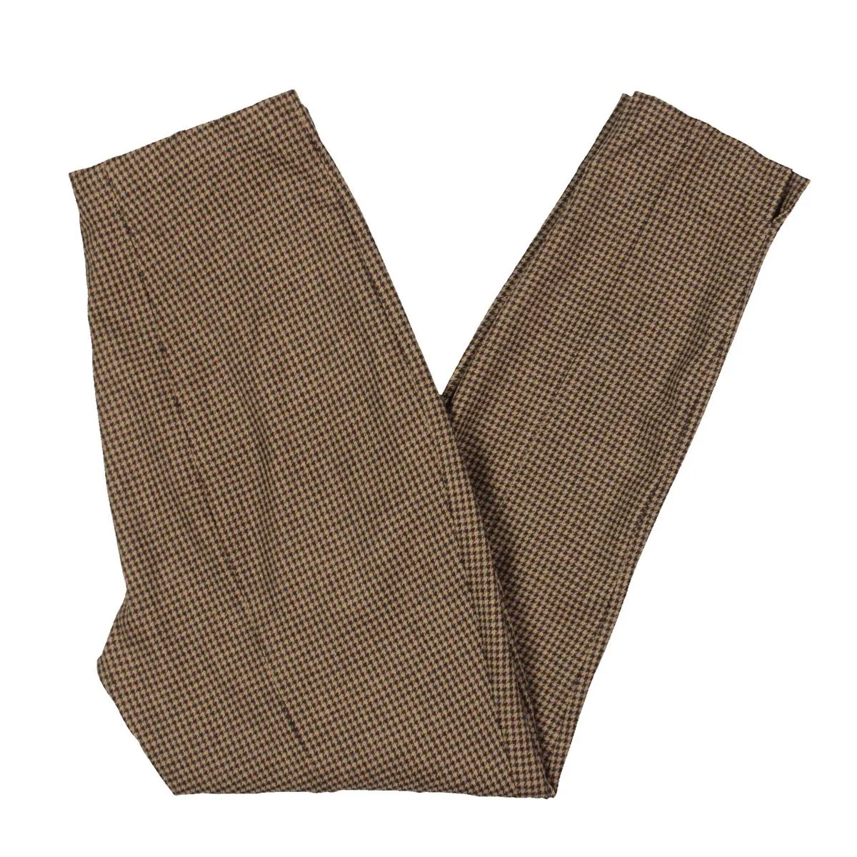 Womens High Rise Houndstooth Cropped Pants