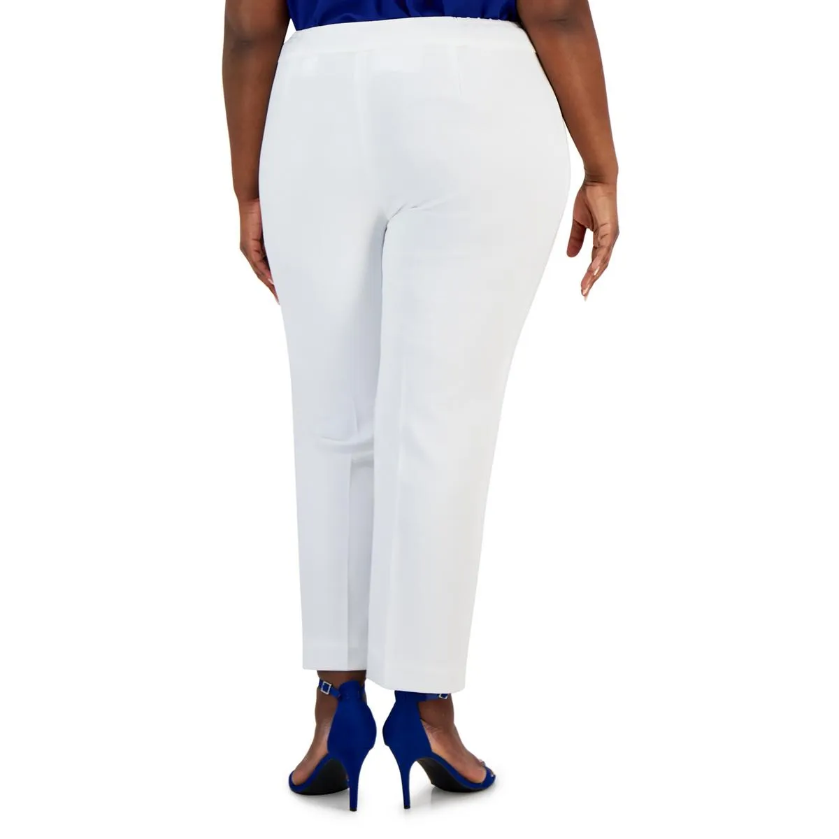 Womens High Rise Stretch Straight Leg Pants