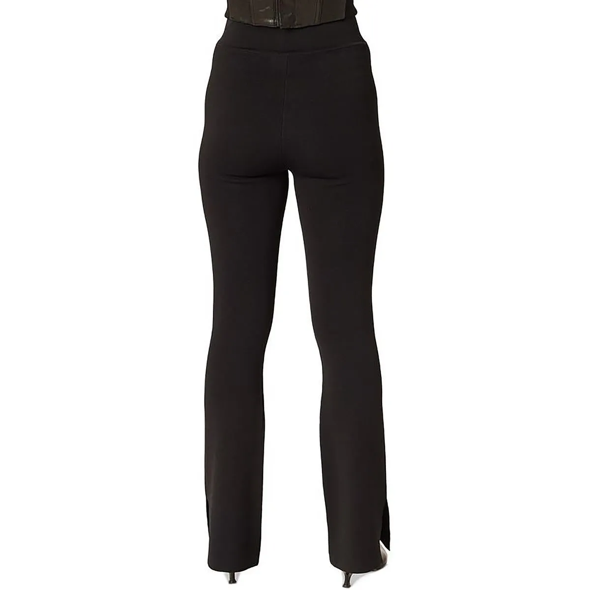 Womens Knit High Rise Bootcut Pants