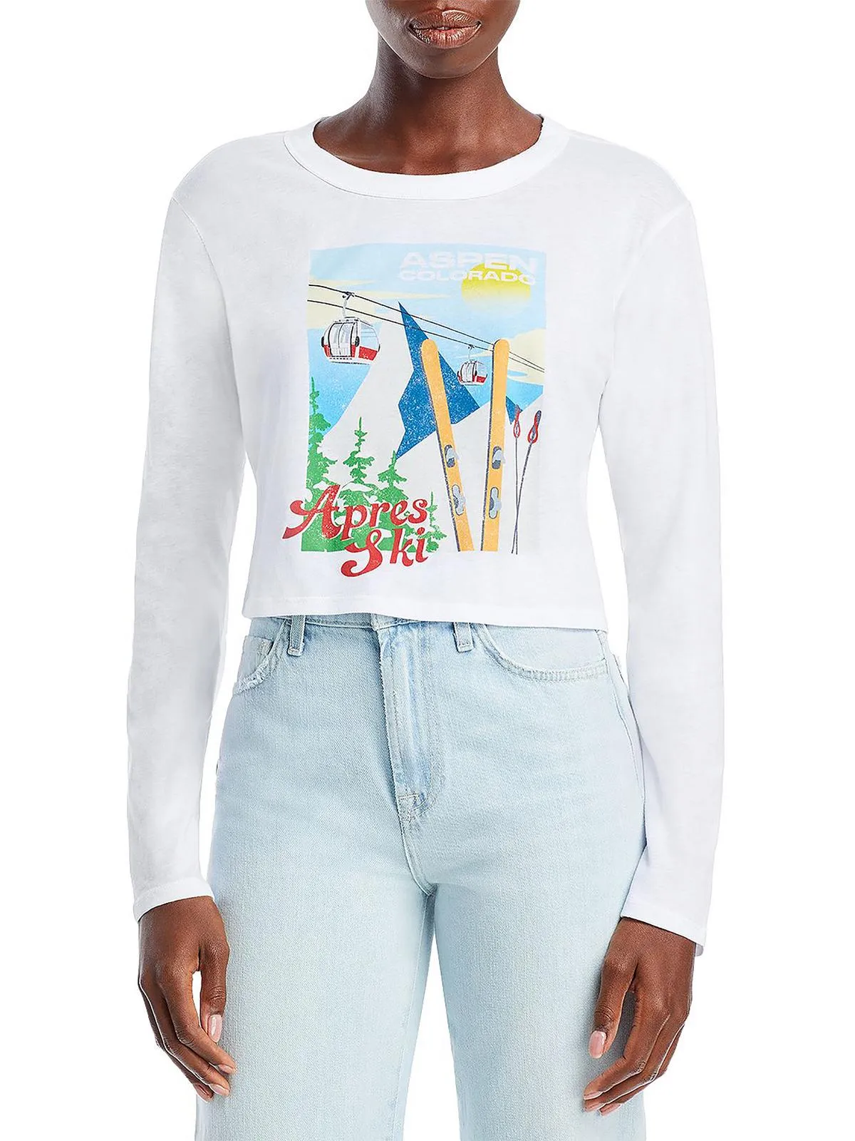 Womens Knitted Crop T-Shirt