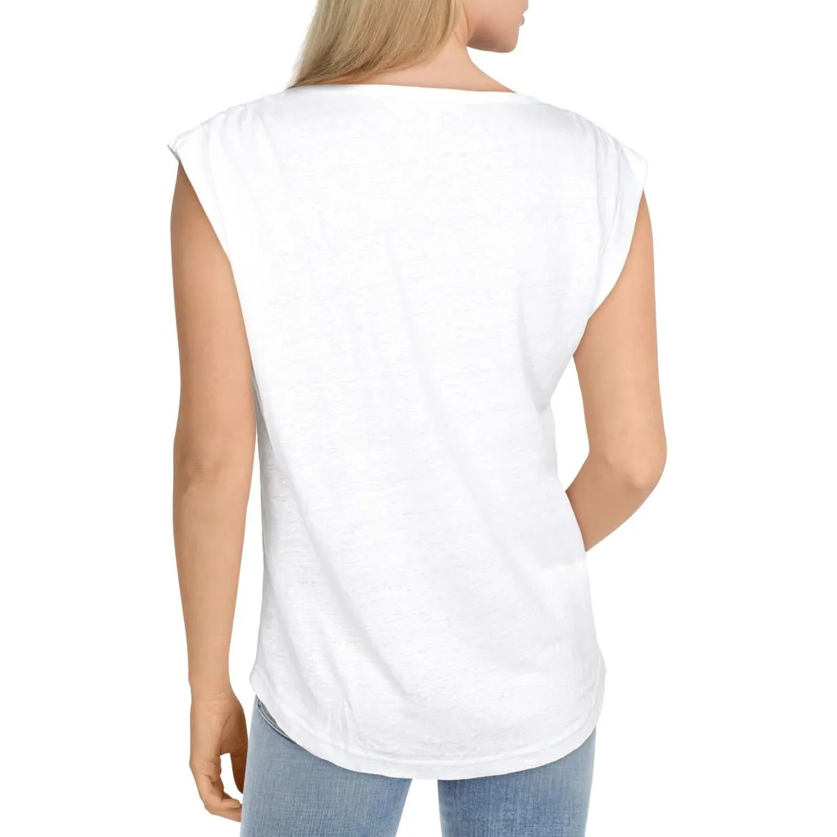 Womens Linen Muscle Tank Top