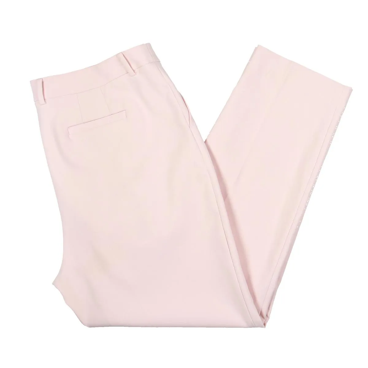 Womens Mid-Rise Ankle Straight Leg Pants