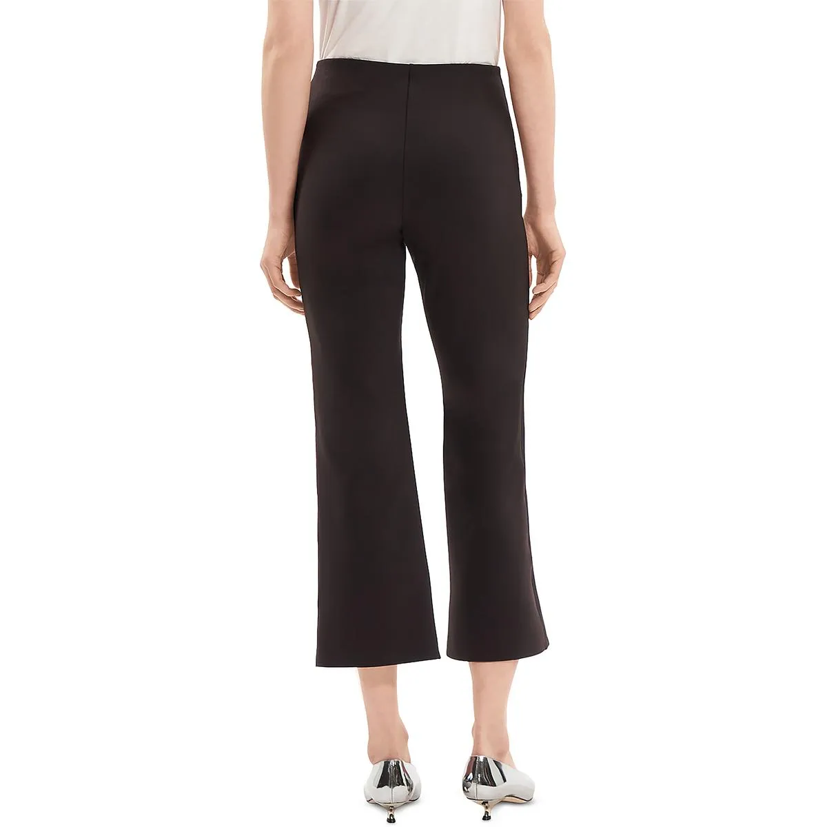 Womens Mid-Rise Scuba Cropped Pants