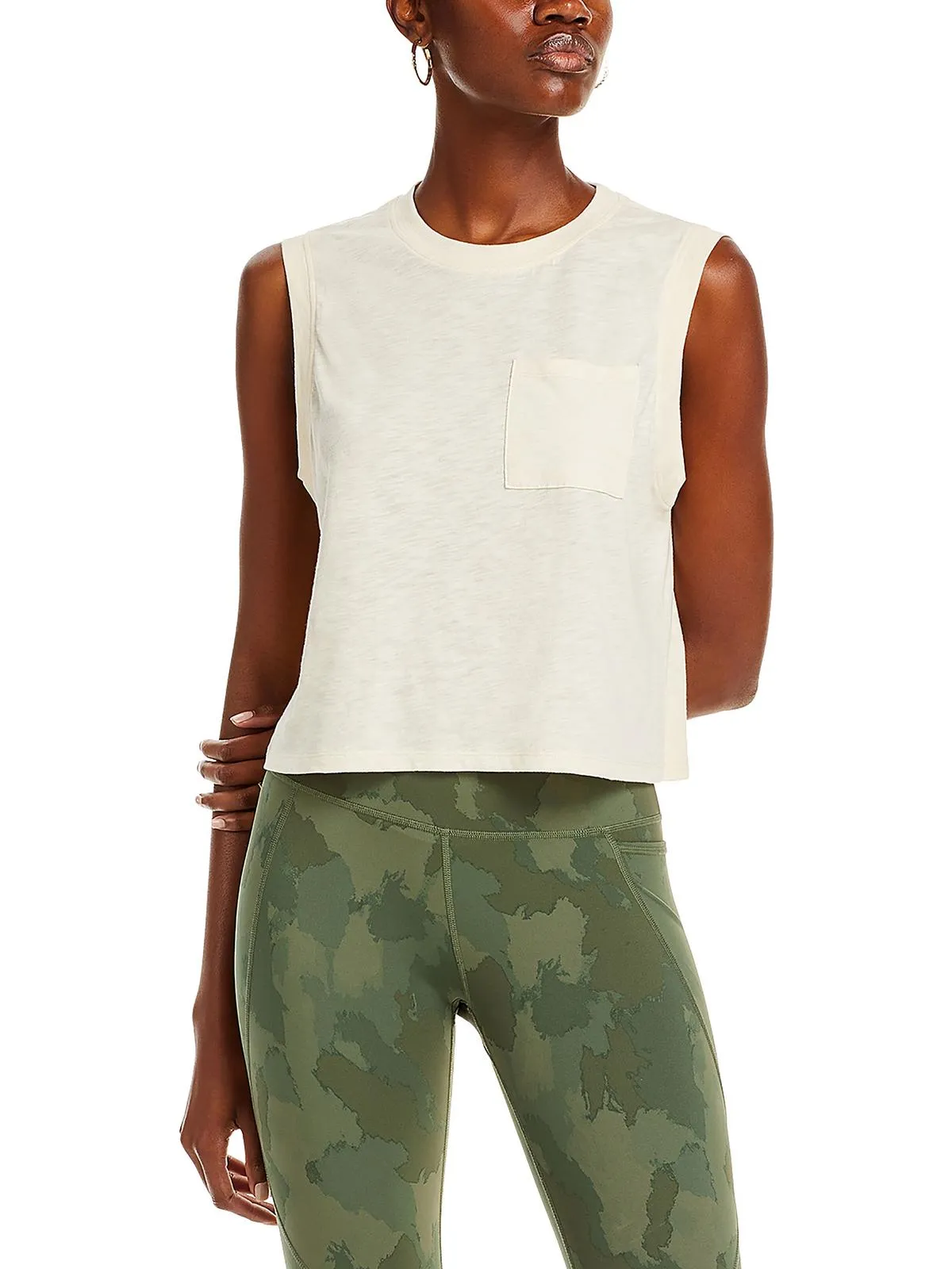 Womens Muscle Pocket Tank Top