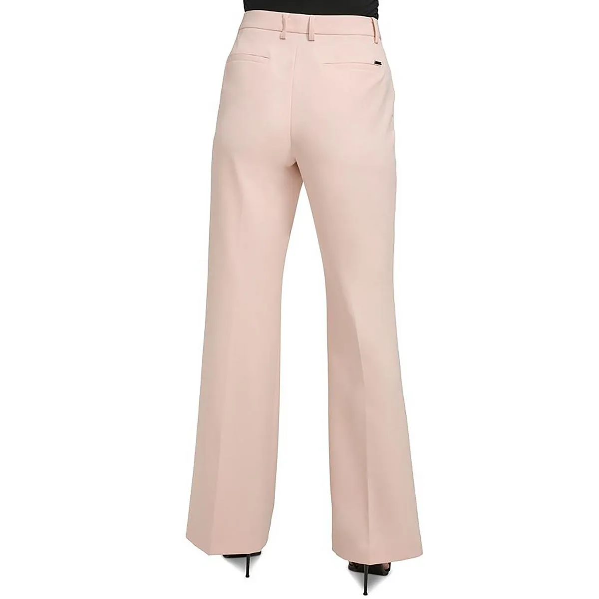 Womens Pintuck High Rise Bootcut Pants