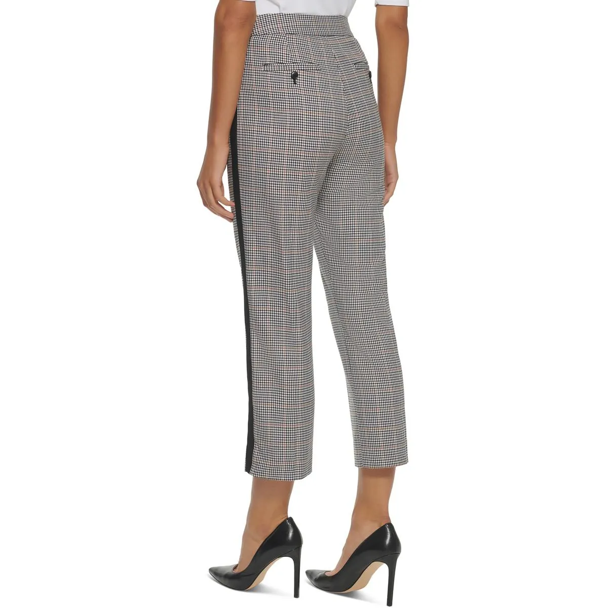 Womens Plaid Skinny Cropped Pants