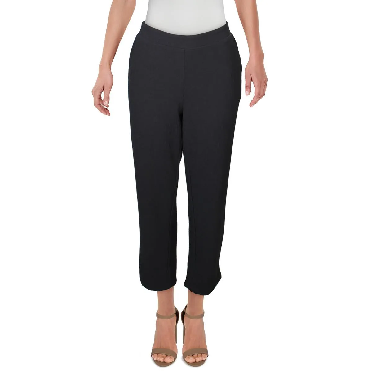 Womens Pull On Knit Cropped Pants