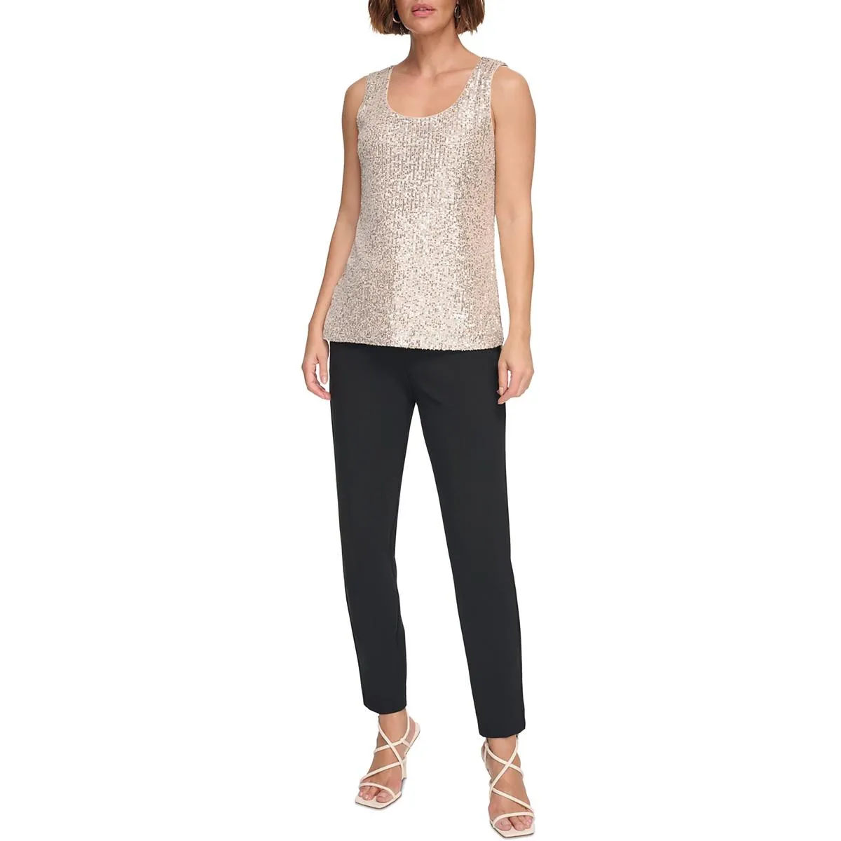 Womens Sequiend Sleeveless Tank Top