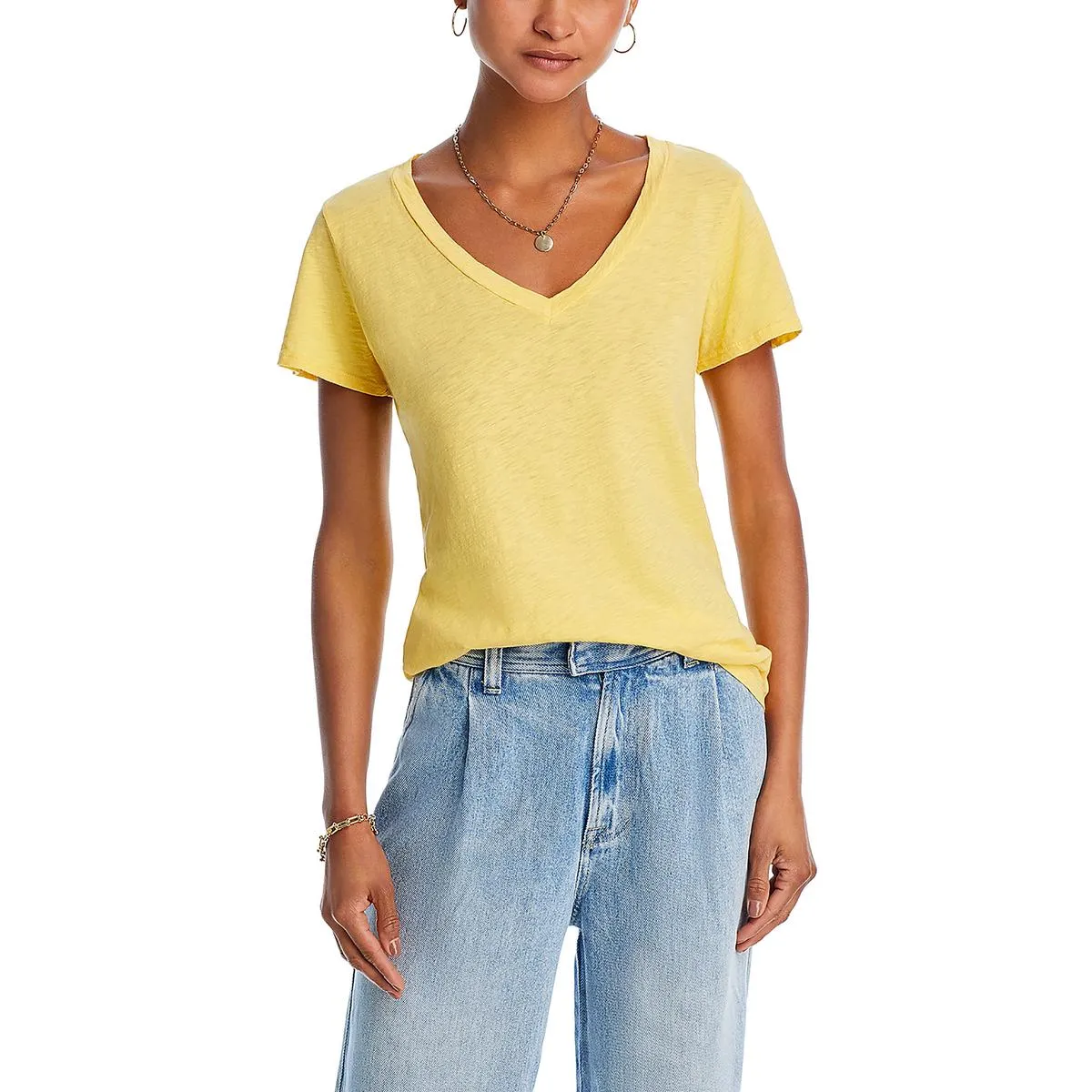 Womens Slub V-Neck T-Shirt