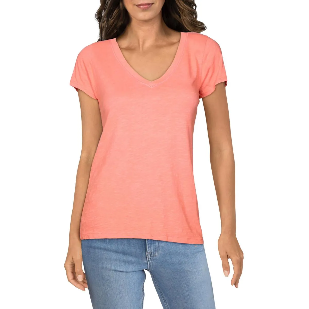 Womens Slub V-Neck T-Shirt