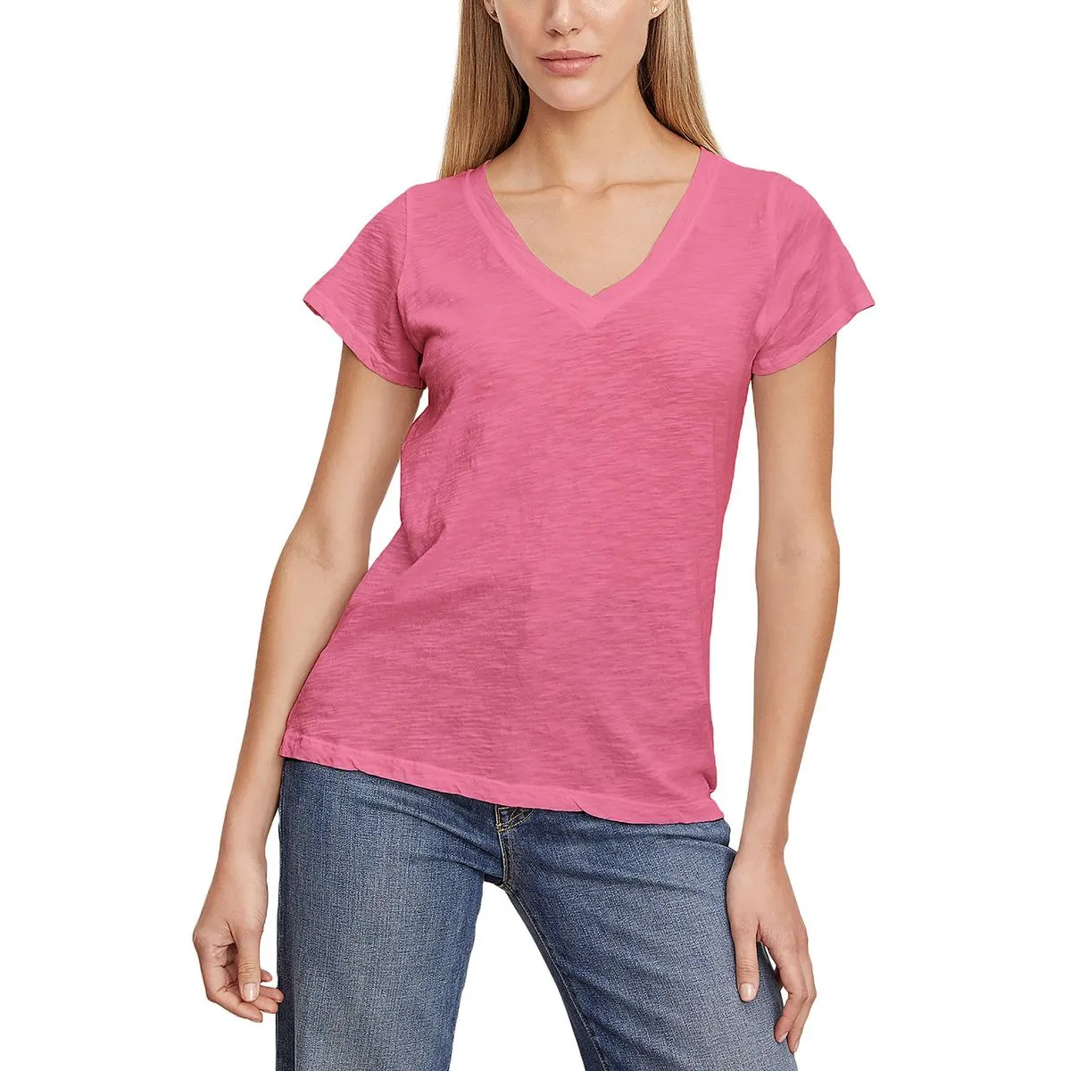 Womens Slub V-Neck T-Shirt