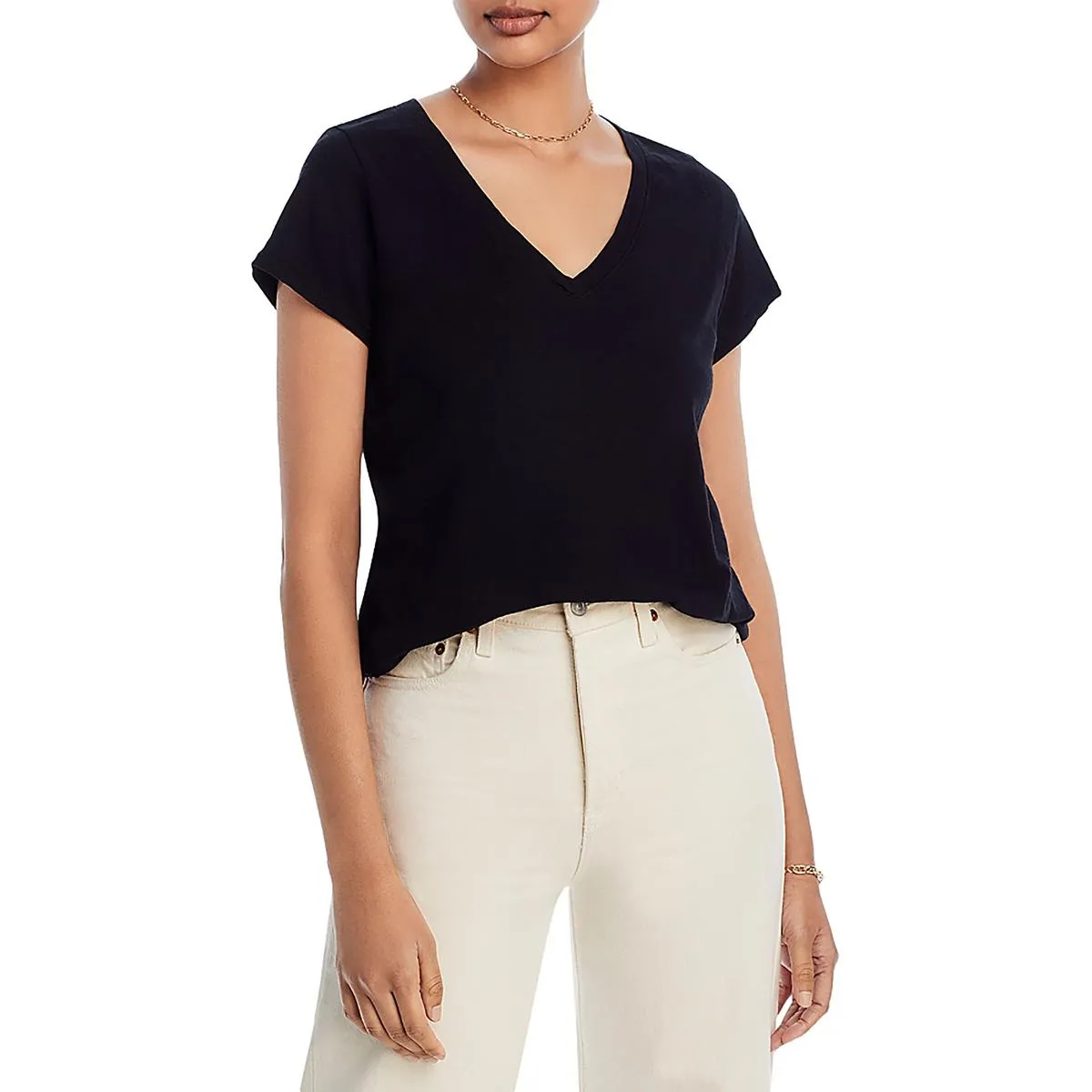 Womens Slub V-Neck T-Shirt