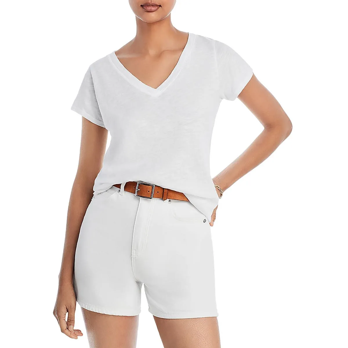 Womens Slub V-Neck T-Shirt