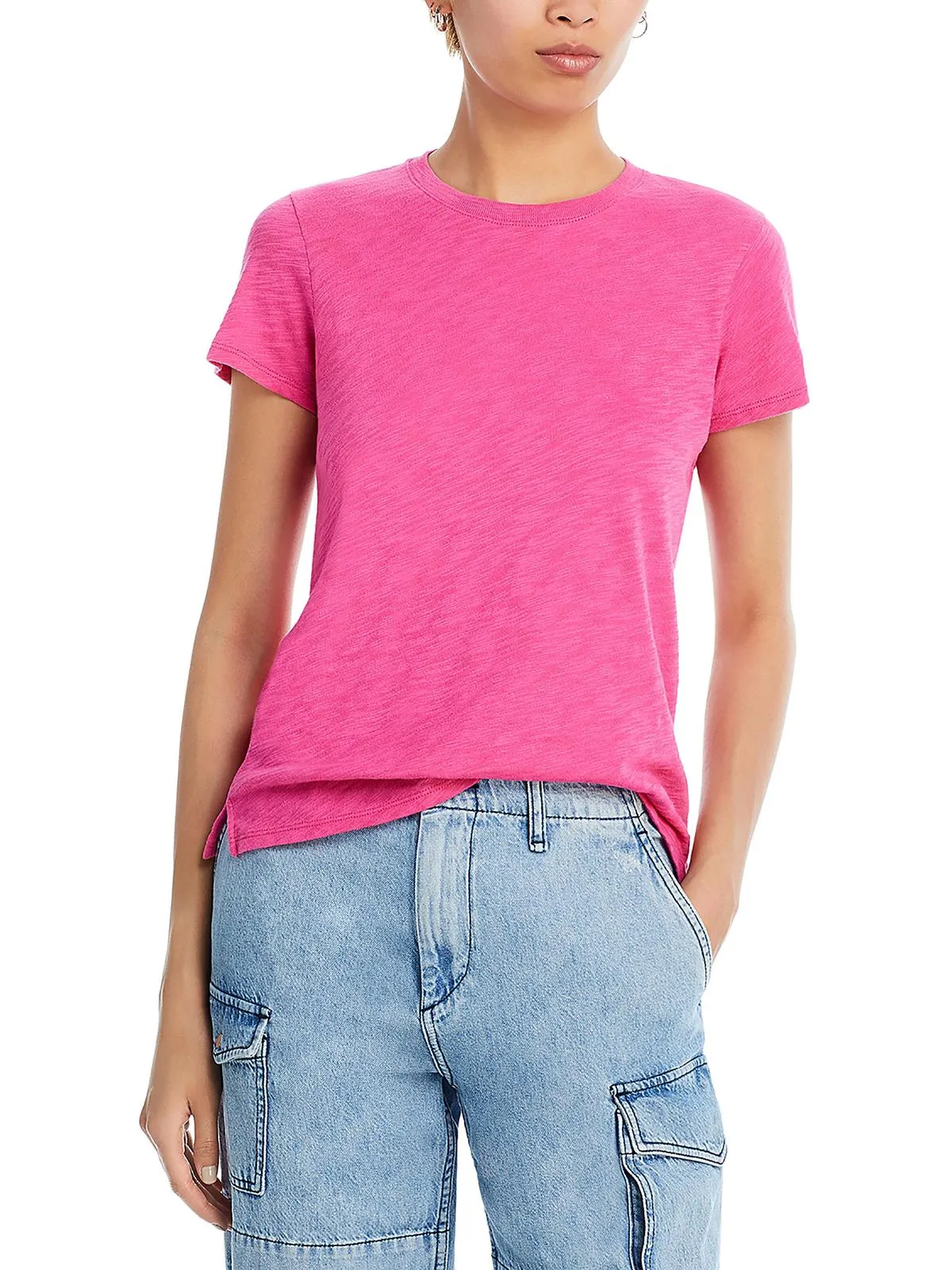 Womens Striped Crewneck T-Shirt