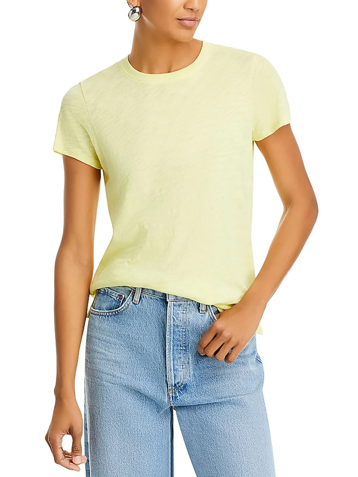 Womens Striped Crewneck T-Shirt