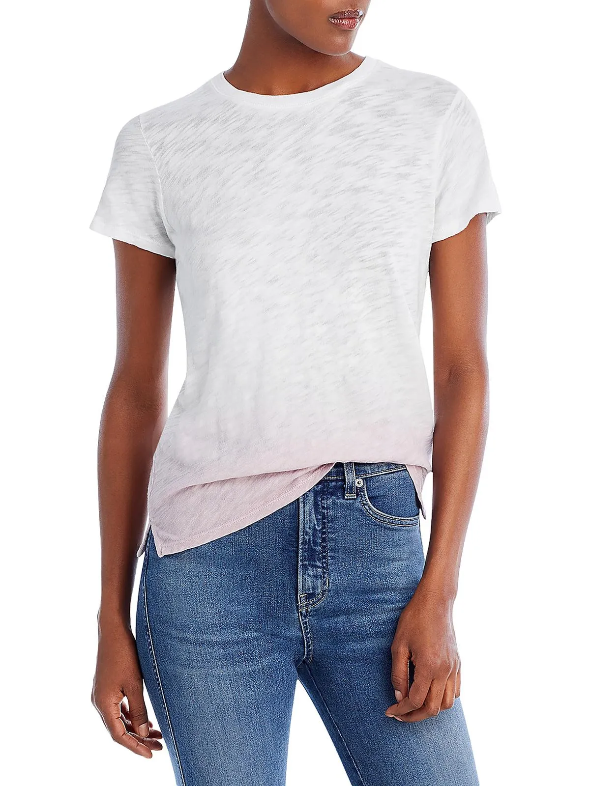 Womens Striped Crewneck T-Shirt