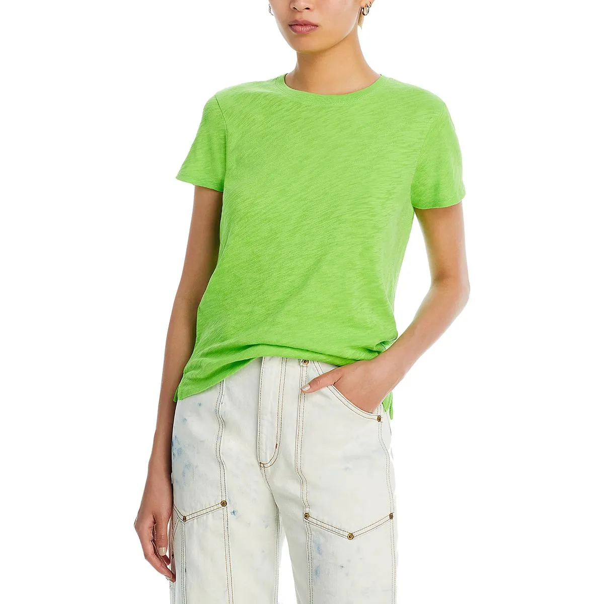 Womens Striped Crewneck T-Shirt
