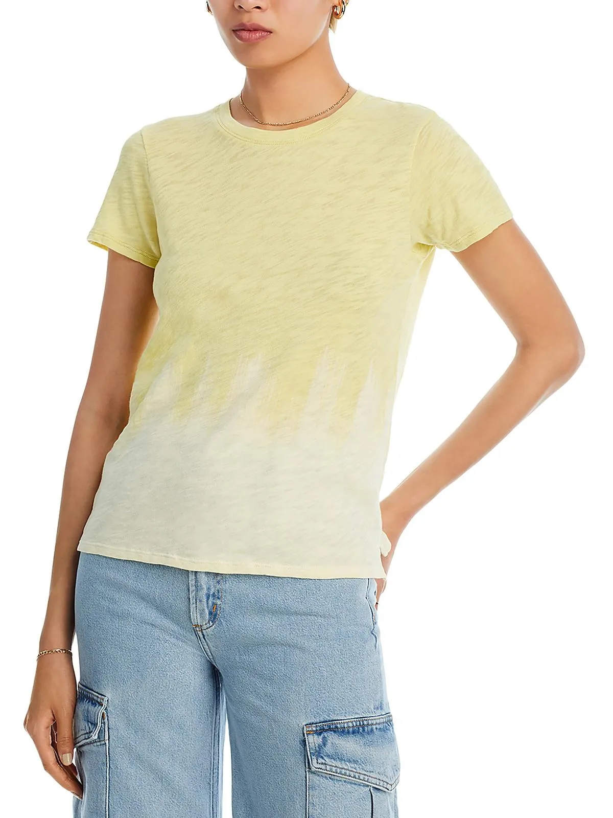 Womens Striped Crewneck T-Shirt