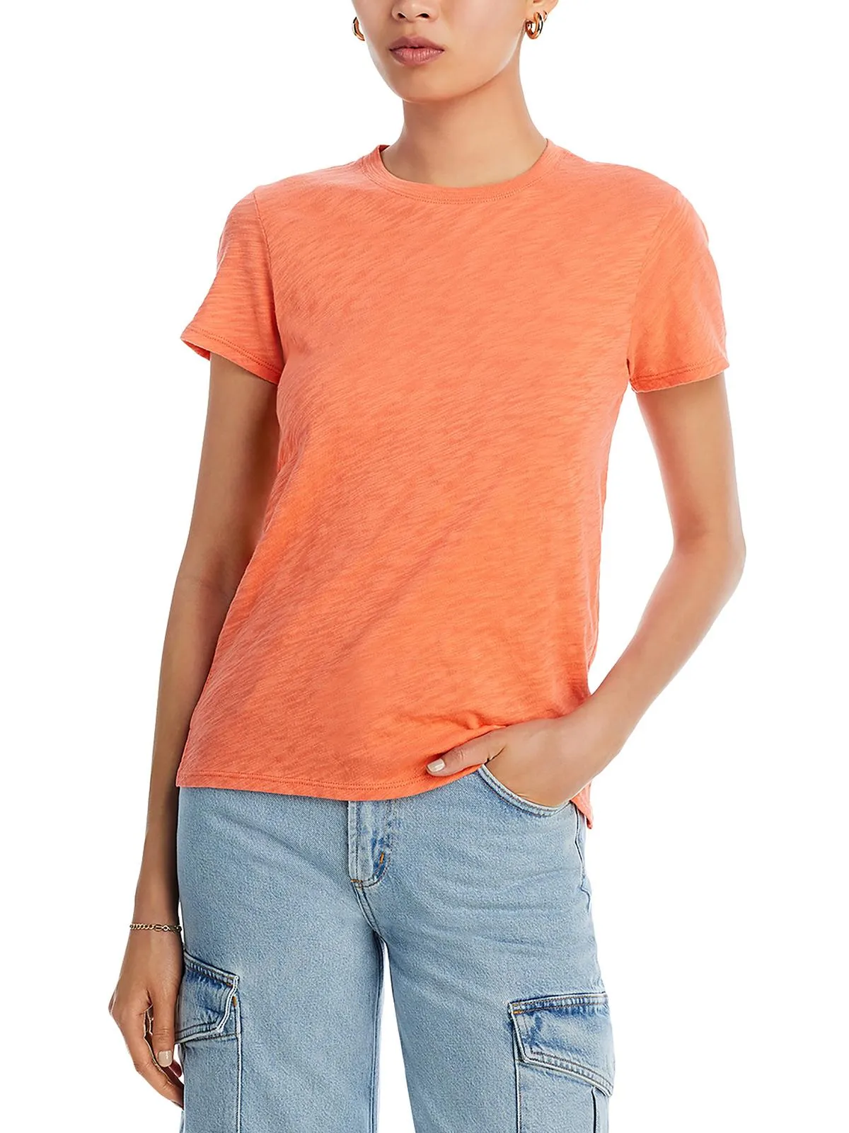 Womens Striped Crewneck T-Shirt