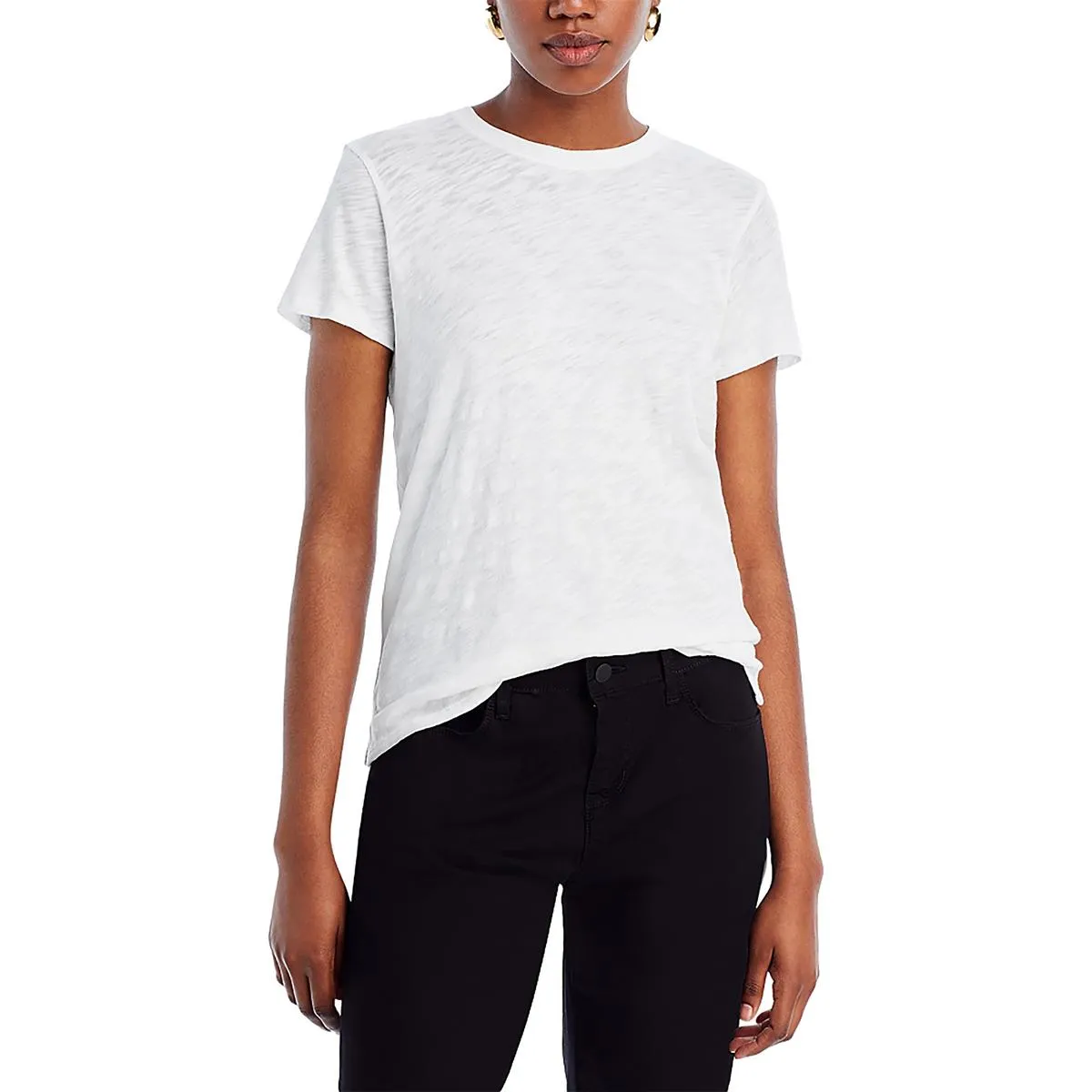 Womens Striped Crewneck T-Shirt
