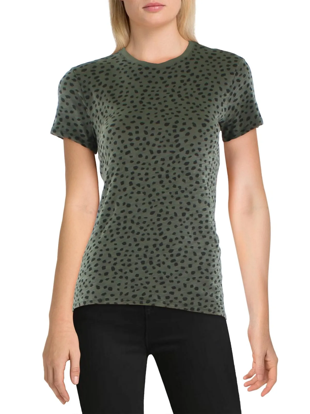 Womens Striped Crewneck T-Shirt