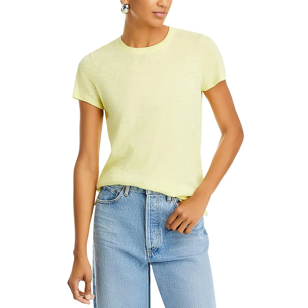 Womens Striped Crewneck T-Shirt