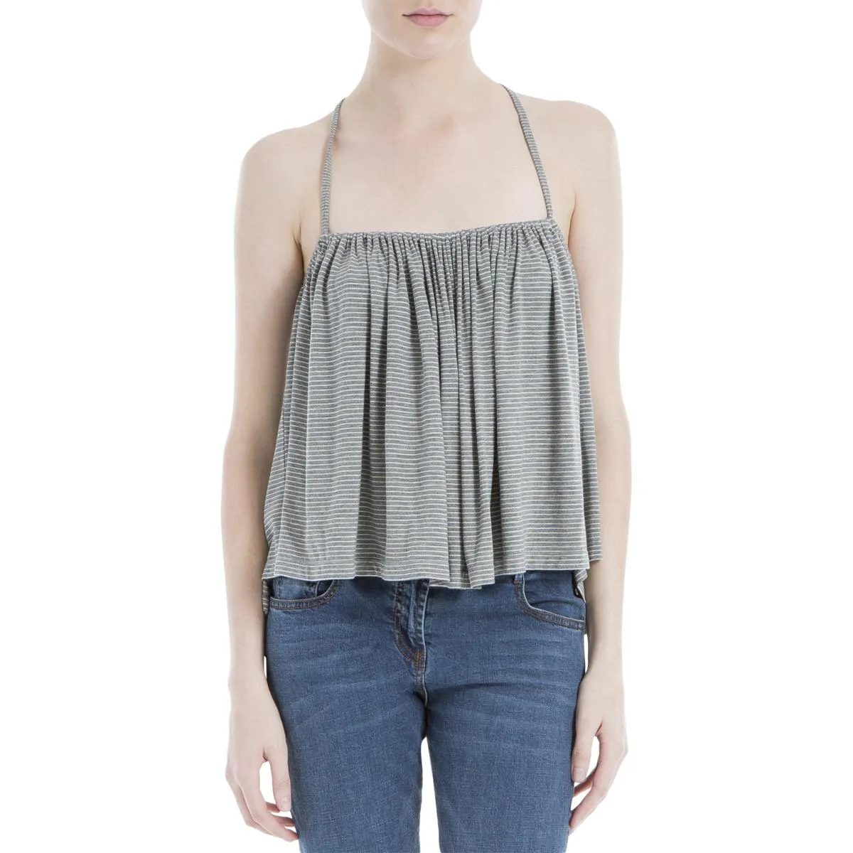 Womens Striped Racerback Cami