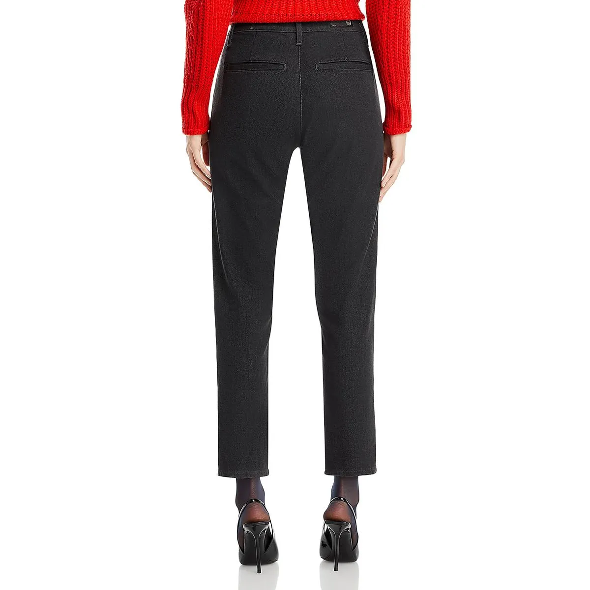 Womens Tailored Mid Rise Straight Leg Pants