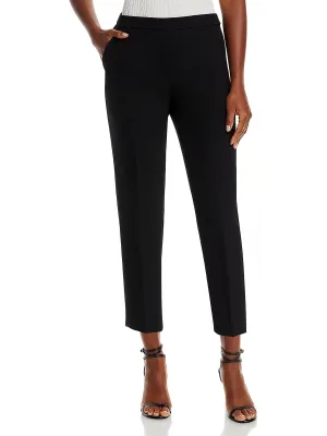 Womens Textured Stretch Cropped Pants