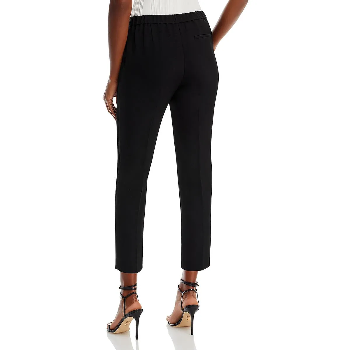 Womens Textured Stretch Cropped Pants