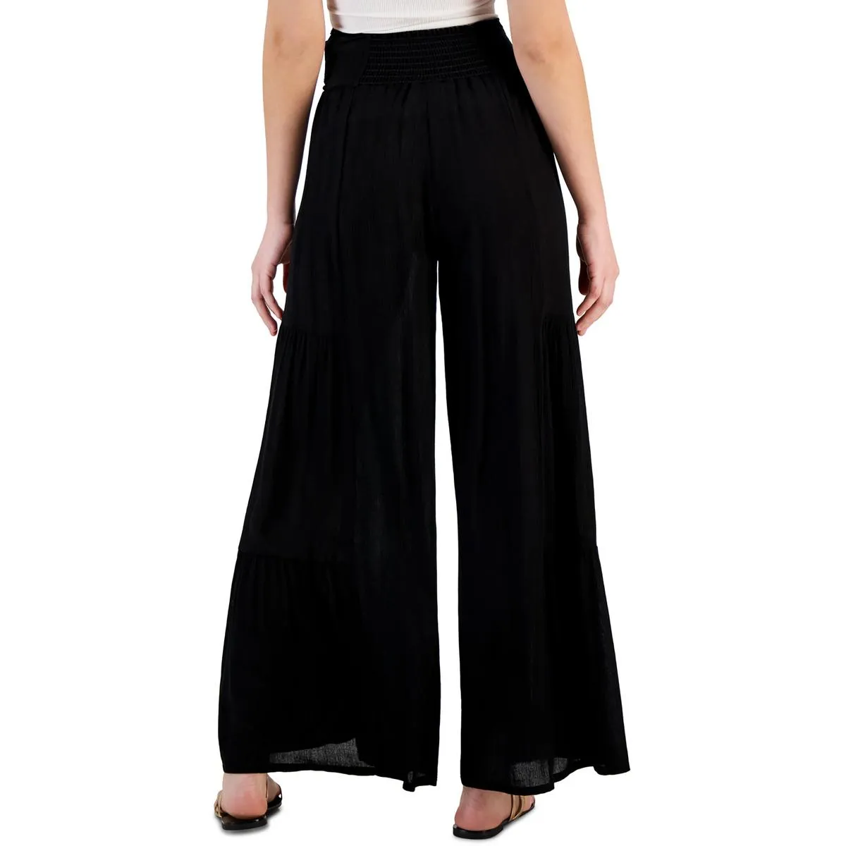 Womens Tie Waist Pants Cover-Up