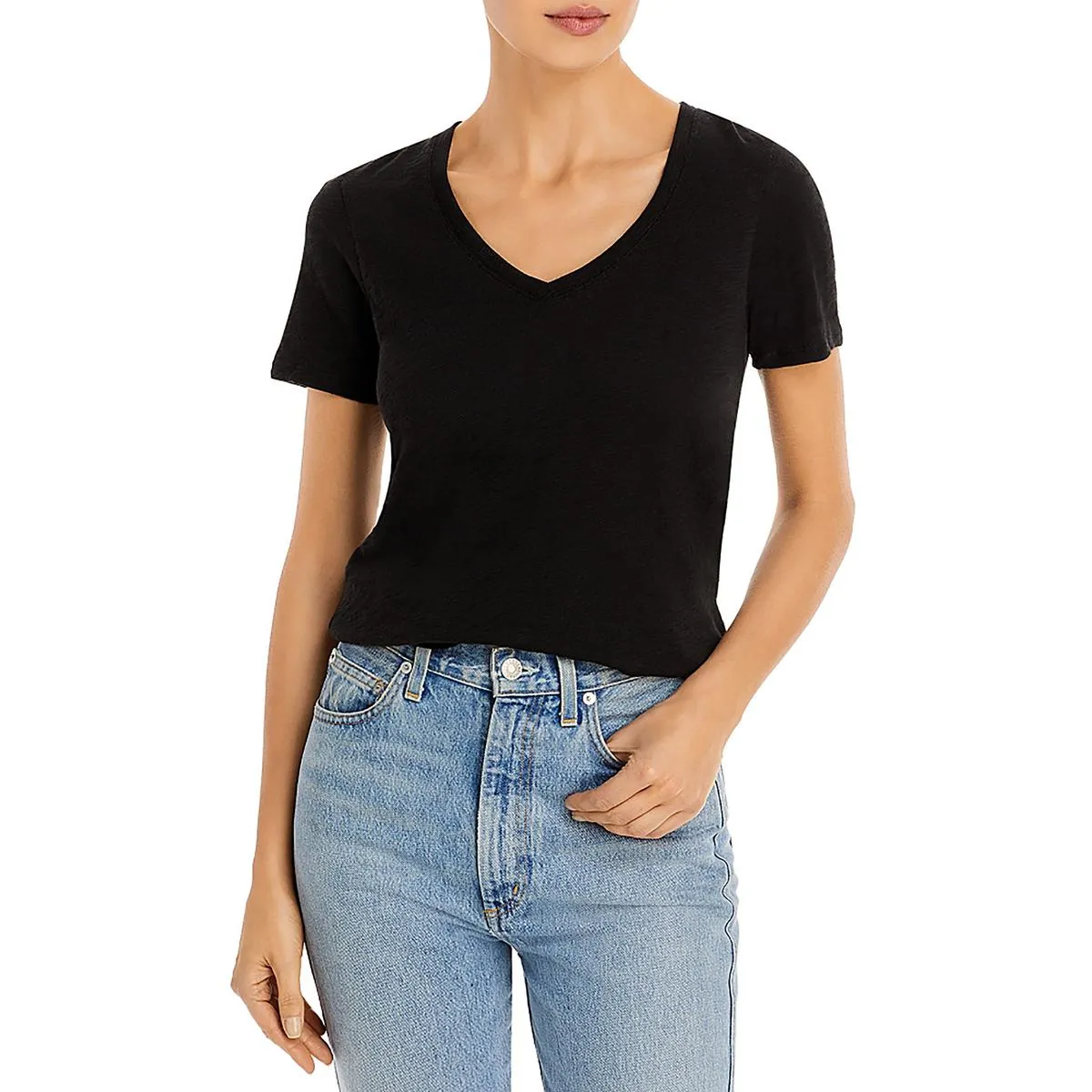 Womens V-Neck Slub T-Shirt