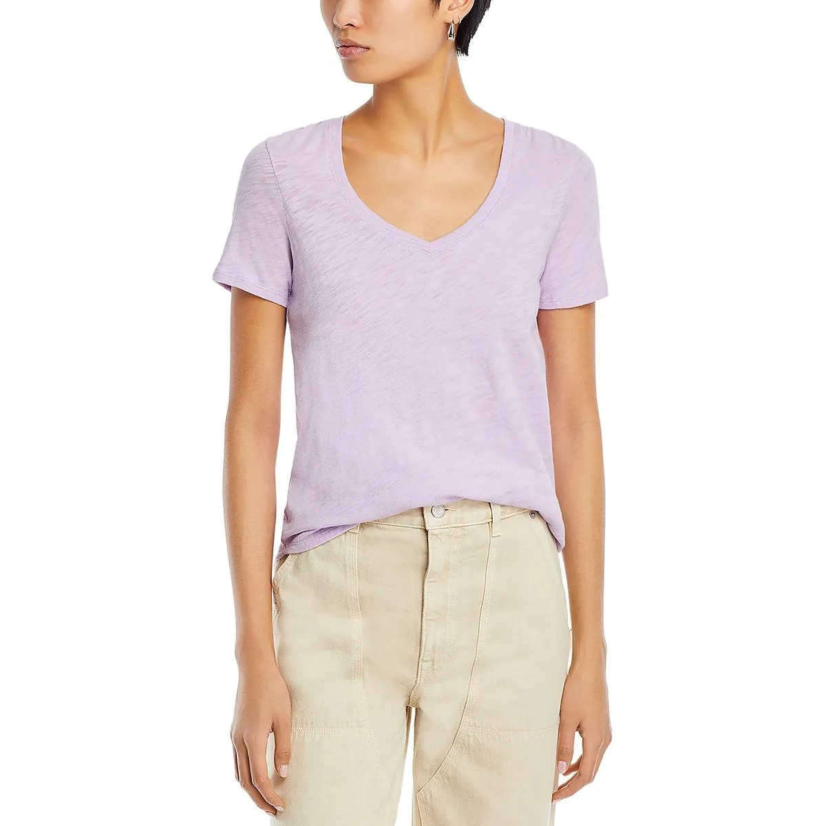 Womens V-Neck Slub T-Shirt