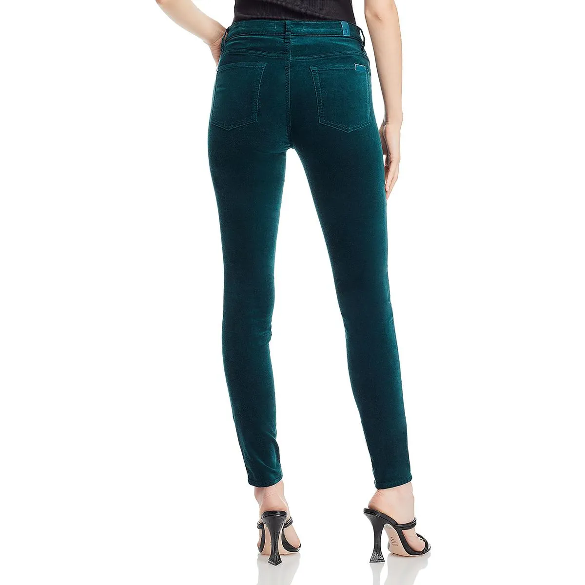 Womens Velvet High Rise Skinny Jeans