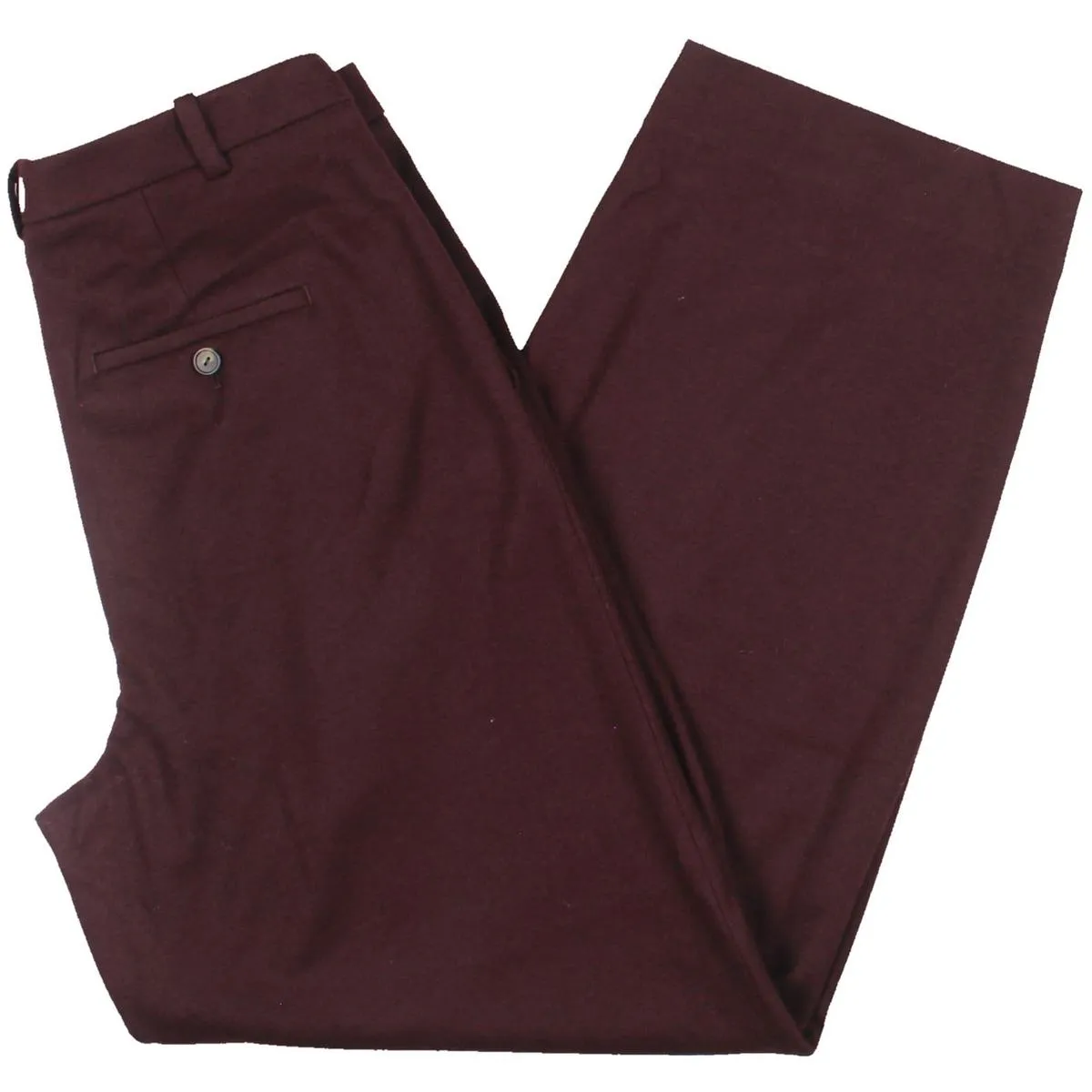 Womens Wool Blend Low Rise Wide Leg Pants
