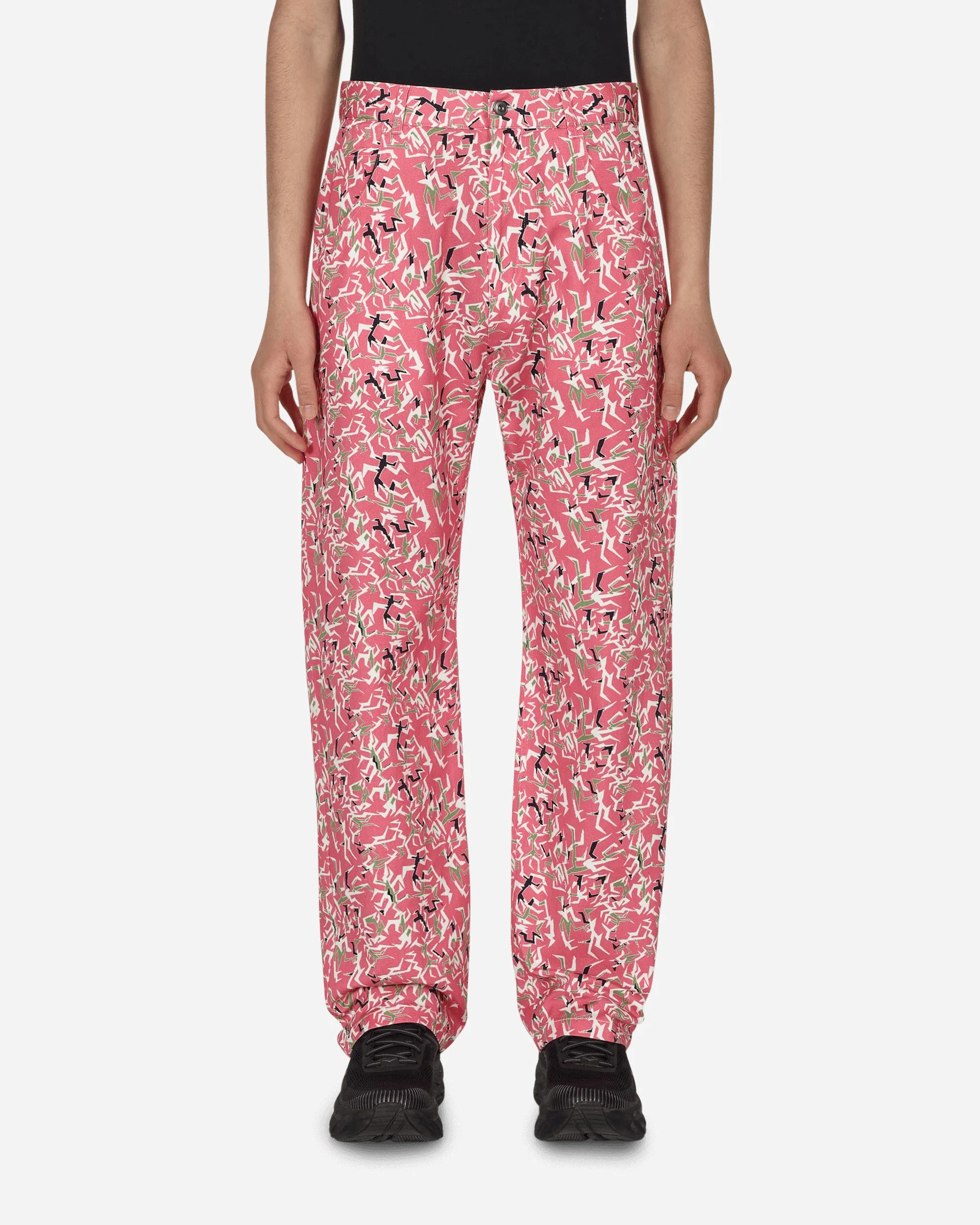 Workwear Floral Pants Pink