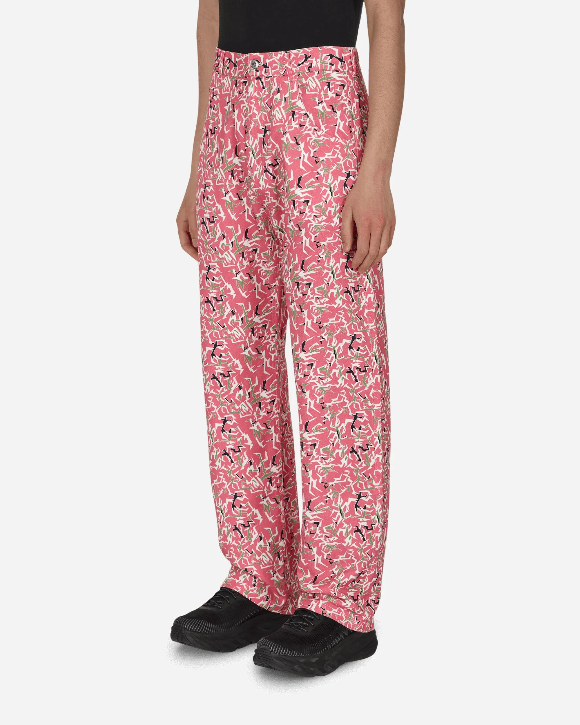 Workwear Floral Pants Pink