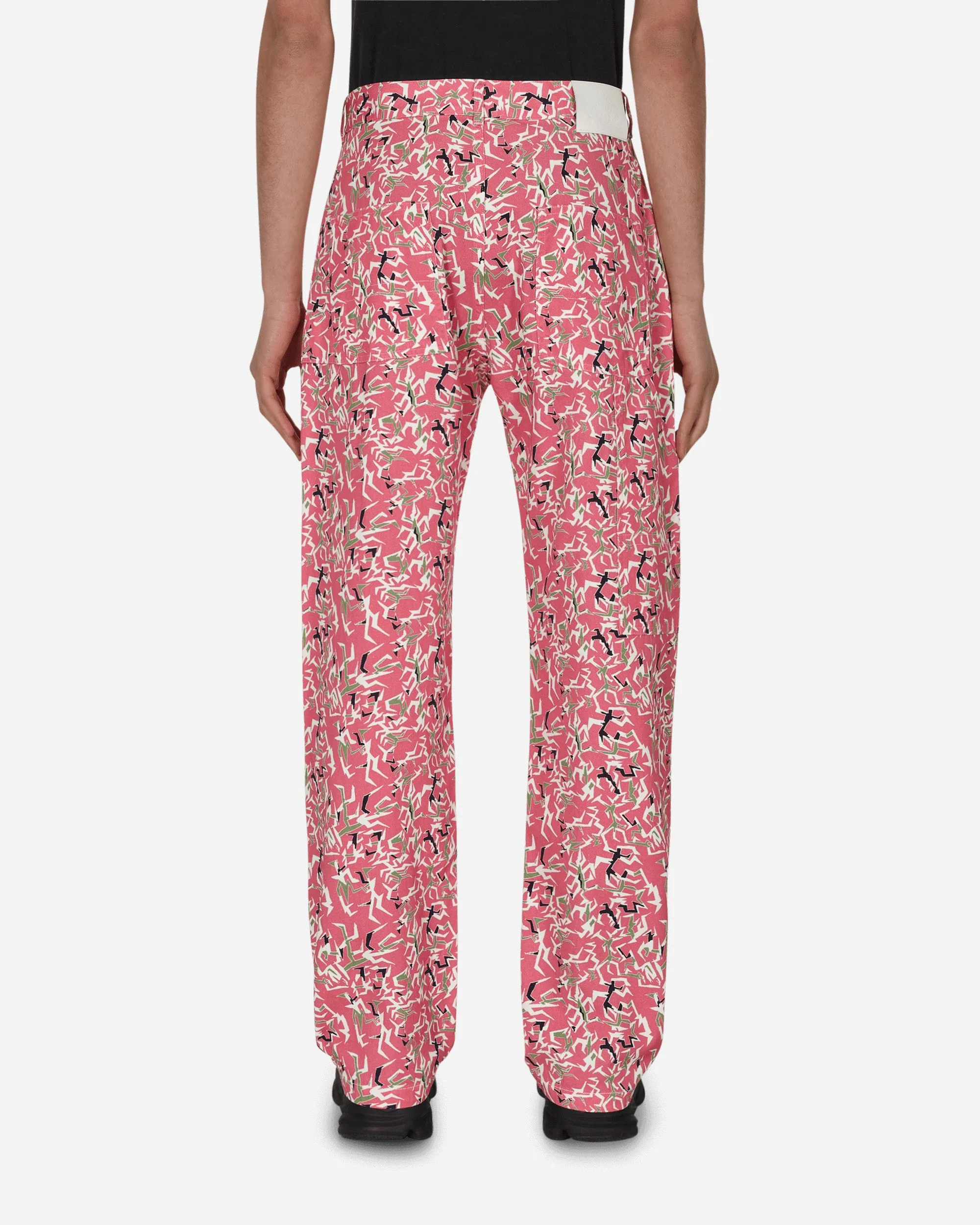 Workwear Floral Pants Pink