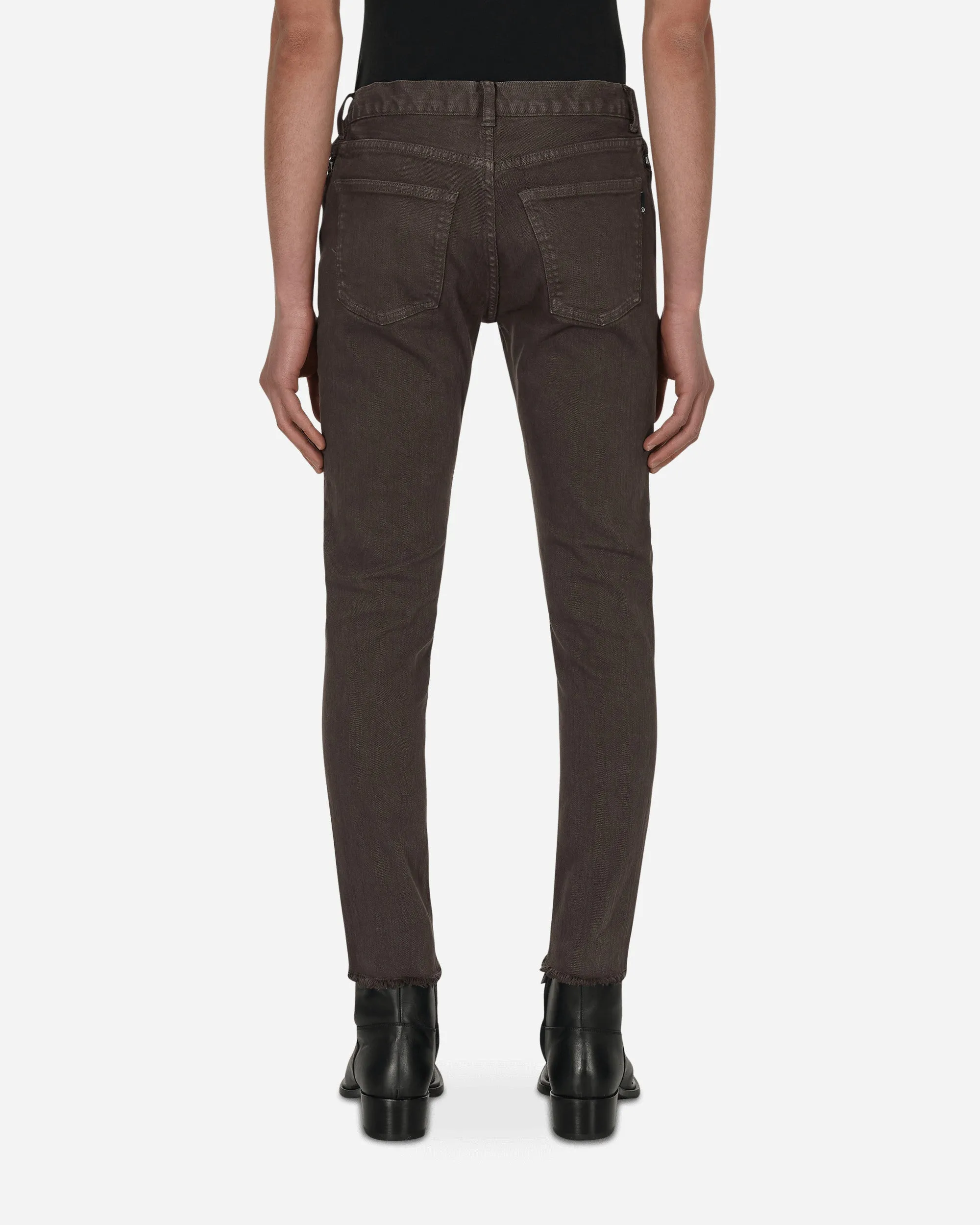 Zip Denim Pants Grey